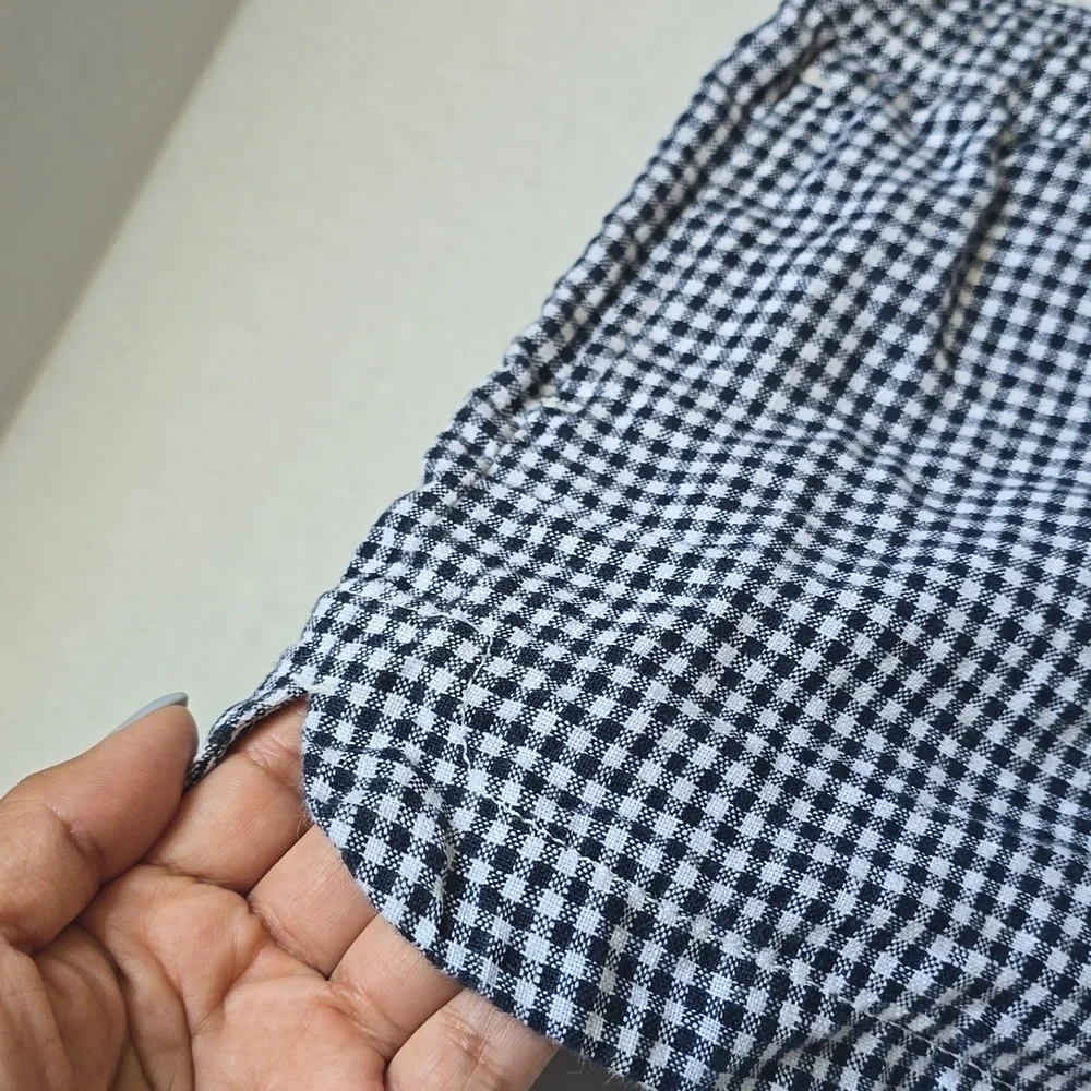 Crewcuts Girl's Checkered Shorts 100% Linen size 10